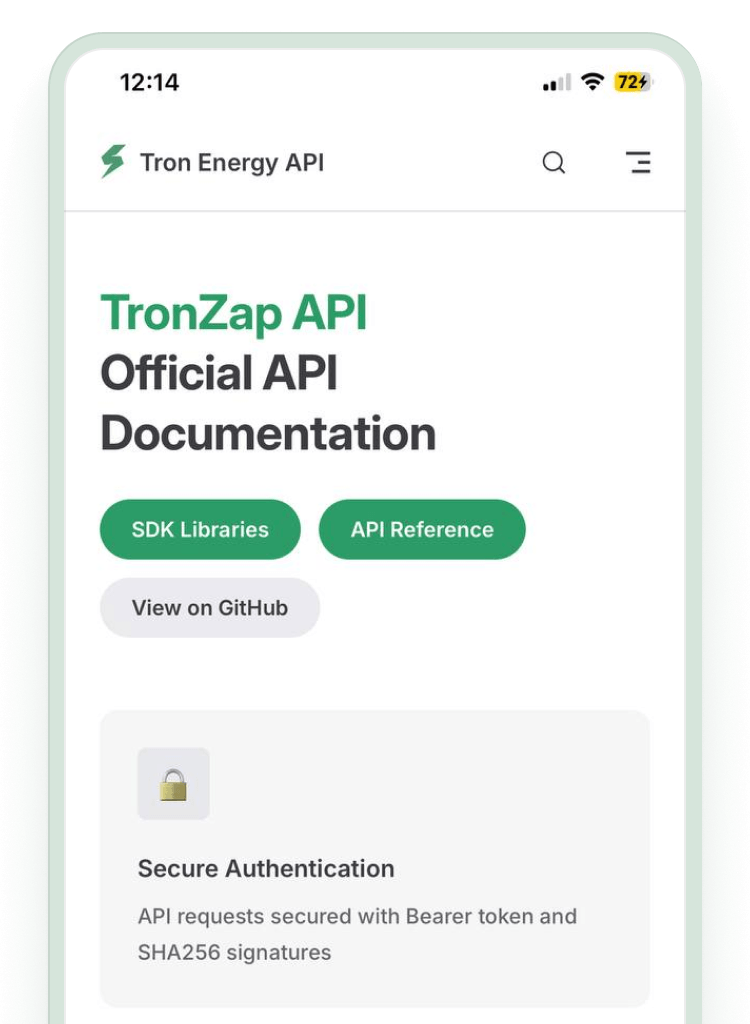 TRON Energy for Business: