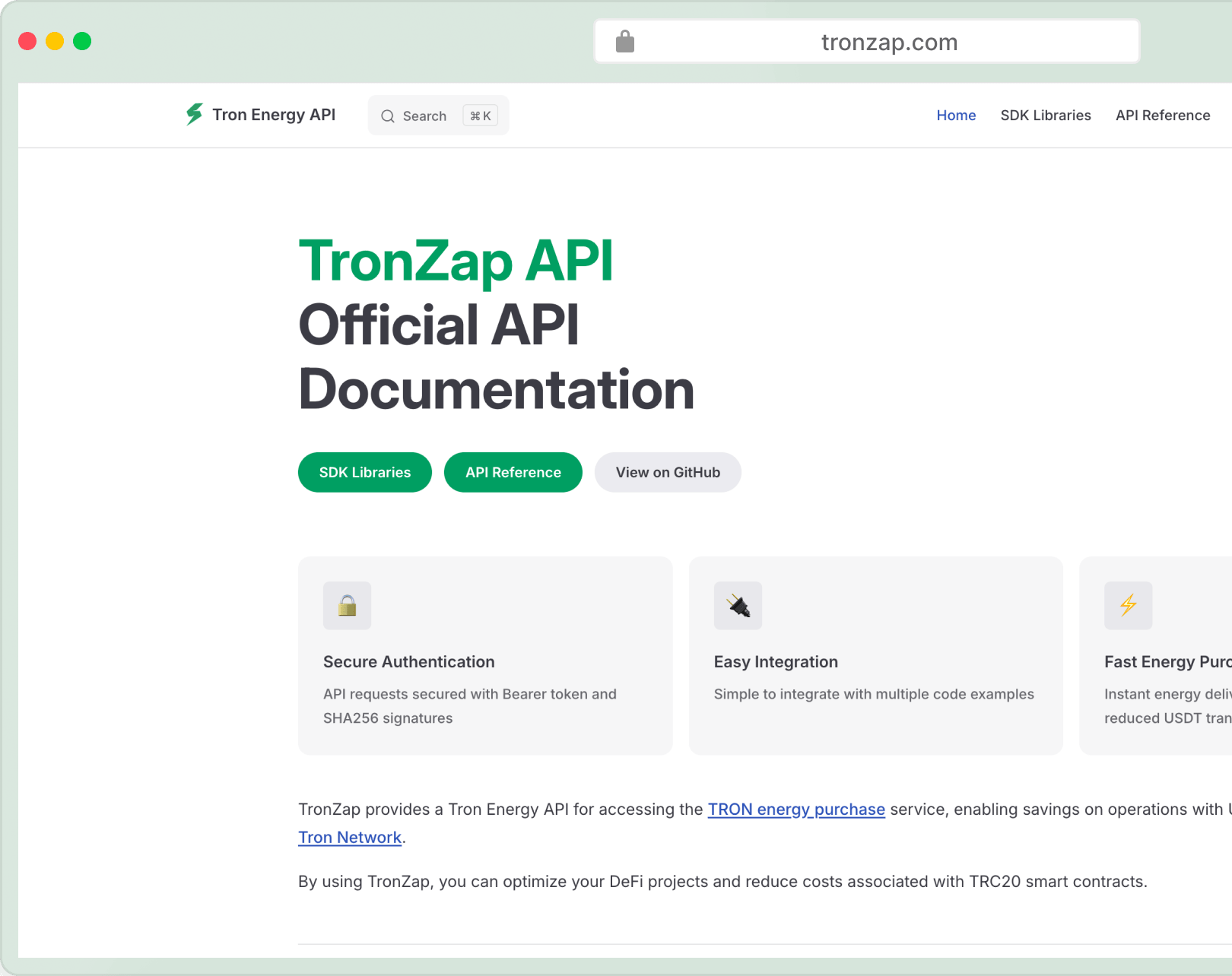 TRON Energy for Business: